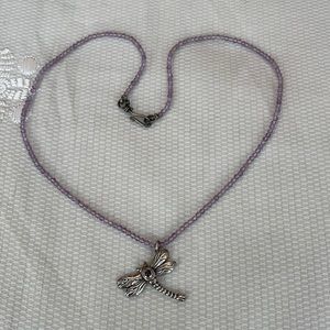 Amethyst and silver necklace
